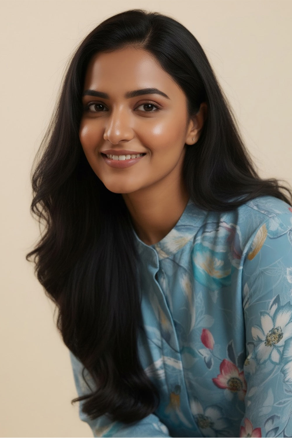 Aqua Charm Floral Shirt