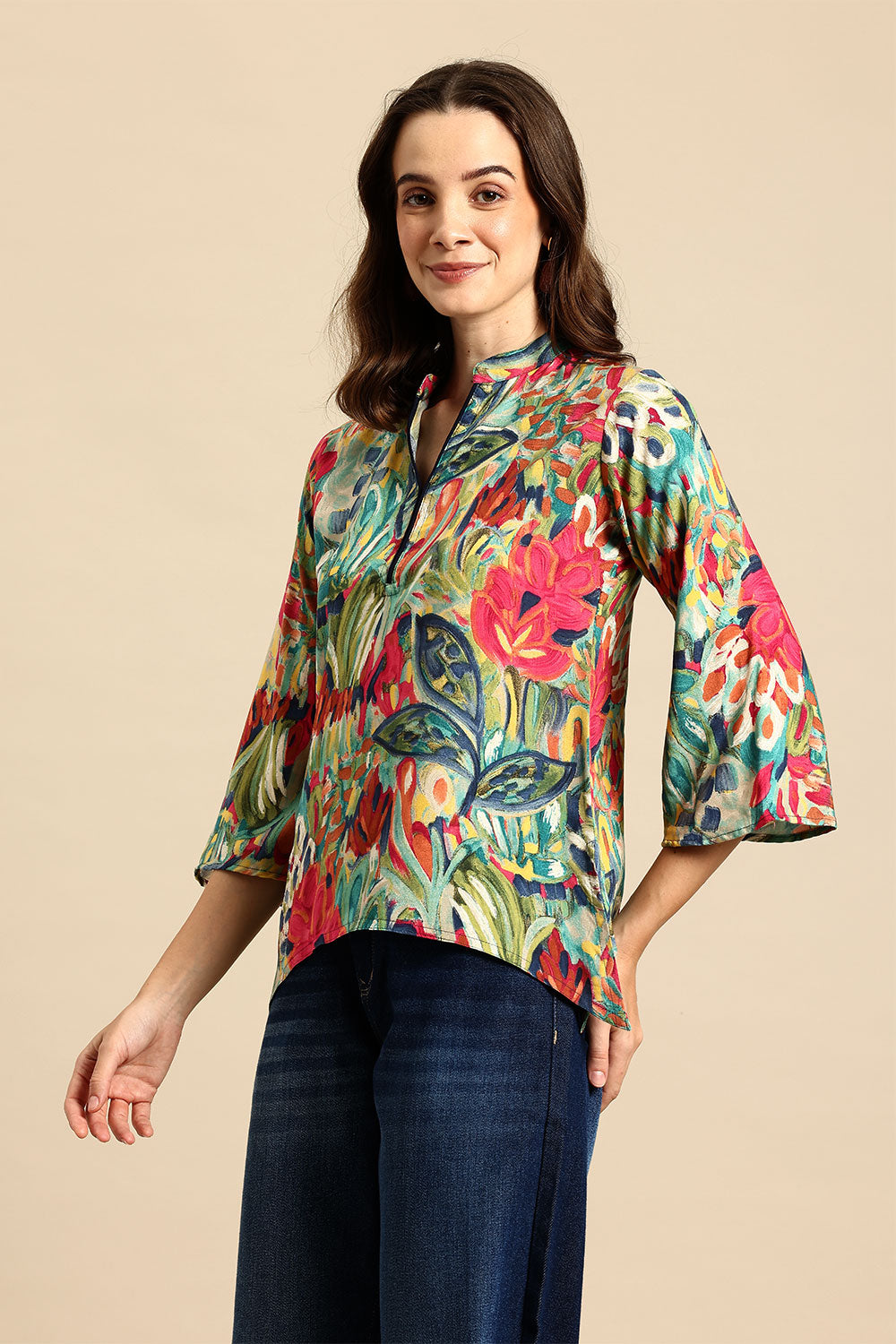 Brush Bloom Kurti