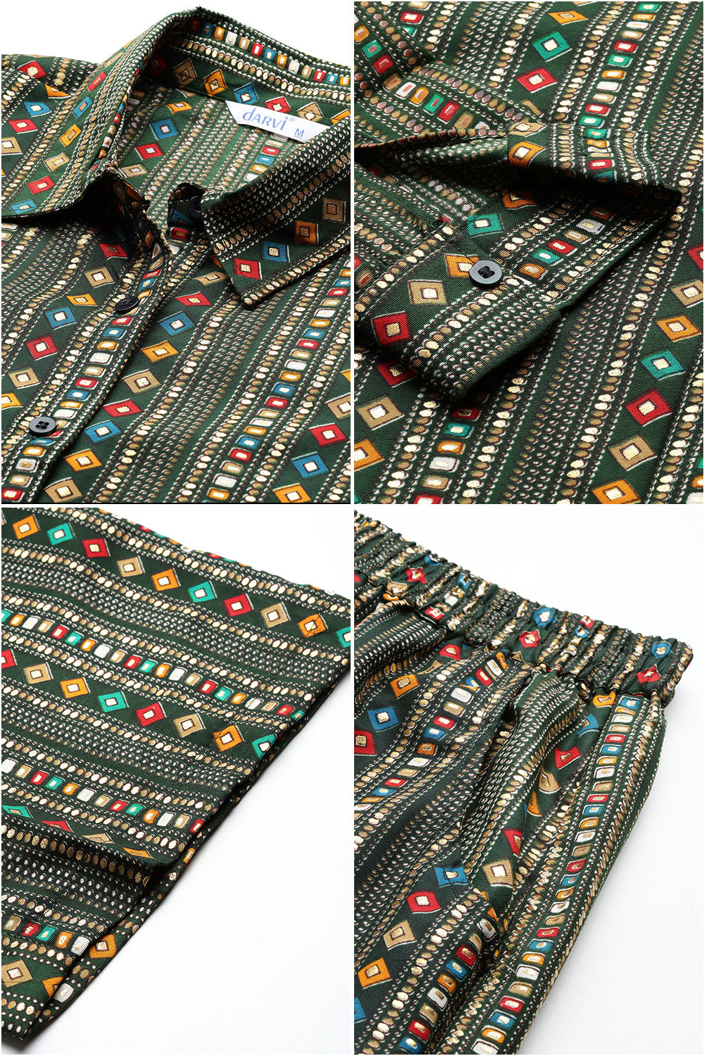 Deep Jungle Geo Print Co-Ord Set