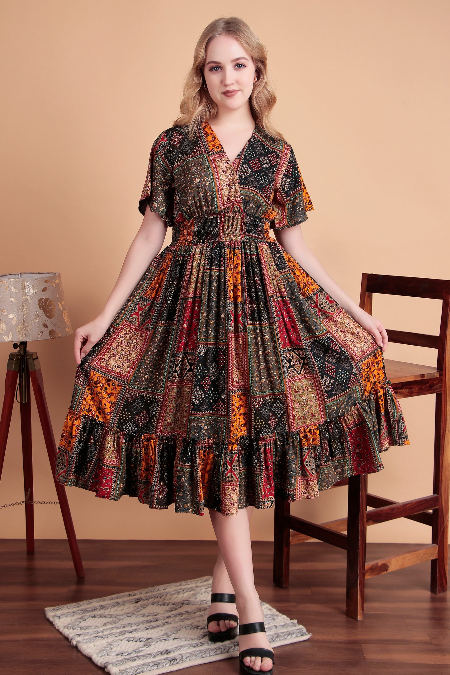 Sunset Glow Midi Dress