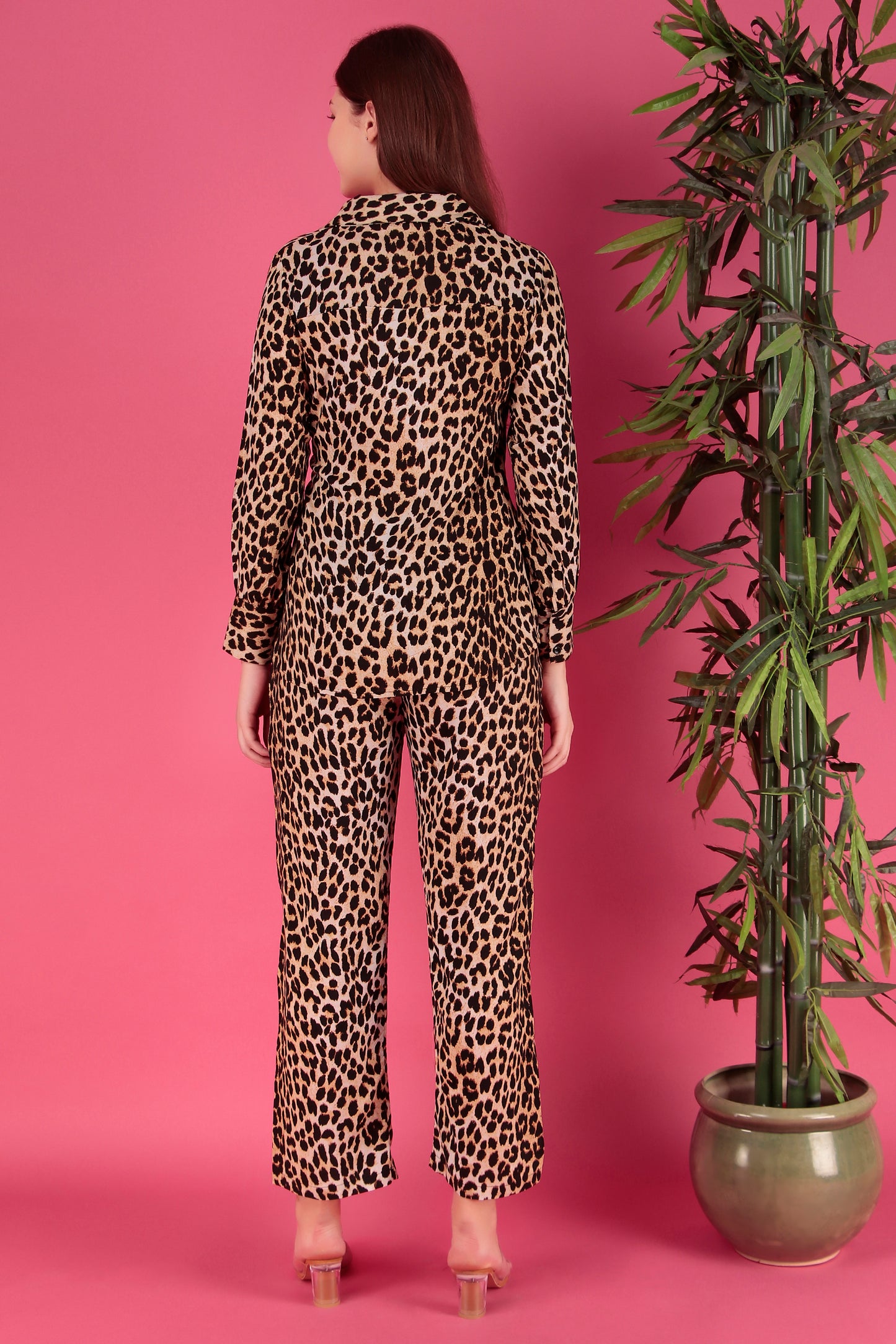 Black Animal Printed Viscose Rayon Co-ord Set