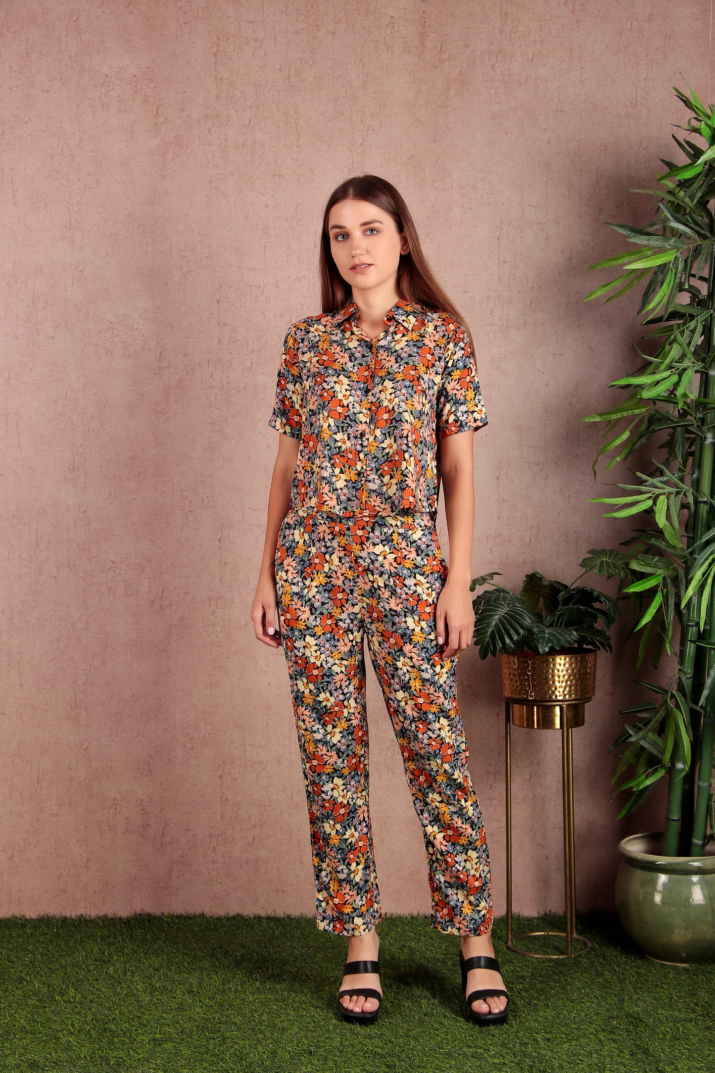 Floral Printed Premium Rayon Ethinic Co-Ord Set