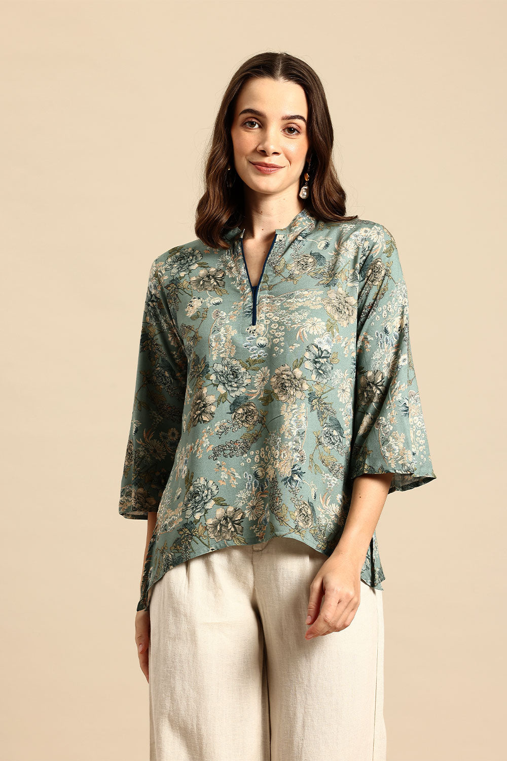 Mint Mogra kurti