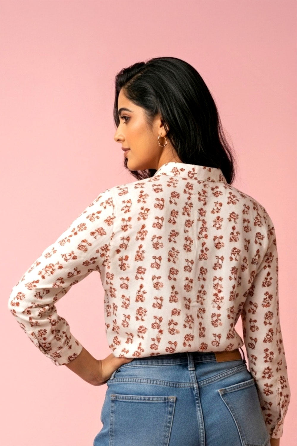 Off White Charm Floral Shirt