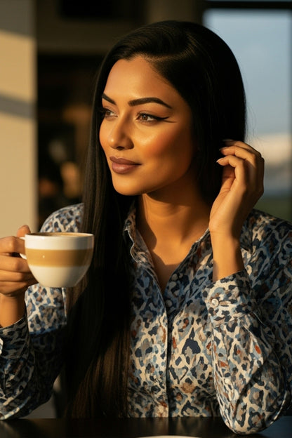 Chic Abstract Grey Shirt