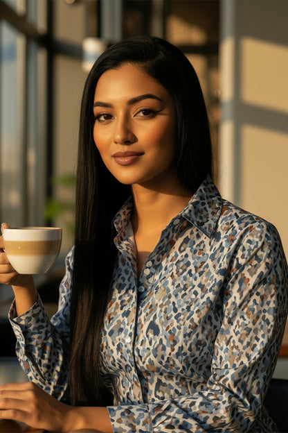 Chic Abstract Grey Shirt