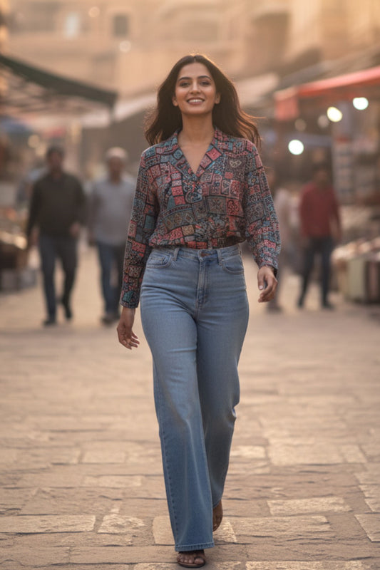 Black Heritage Coat Collar Shirt