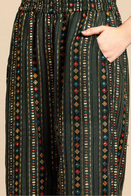 Deep Jungle Geo Print Co-Ord Set