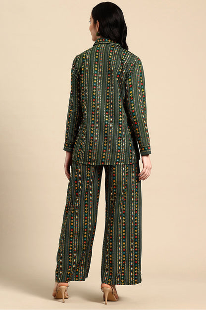 Deep Jungle Geo Print Co-Ord Set