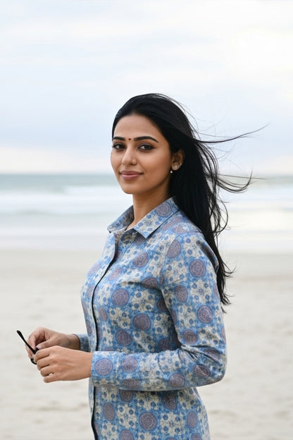 Ferozi Aura Ethnic Shirt