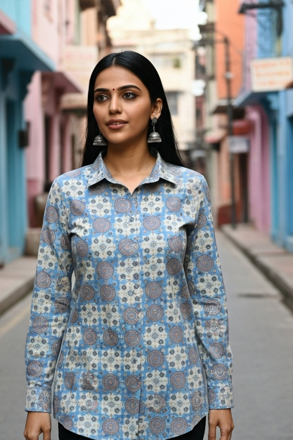 Ferozi Aura Ethnic Shirt