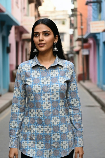 Ferozi Aura Ethnic Shirt