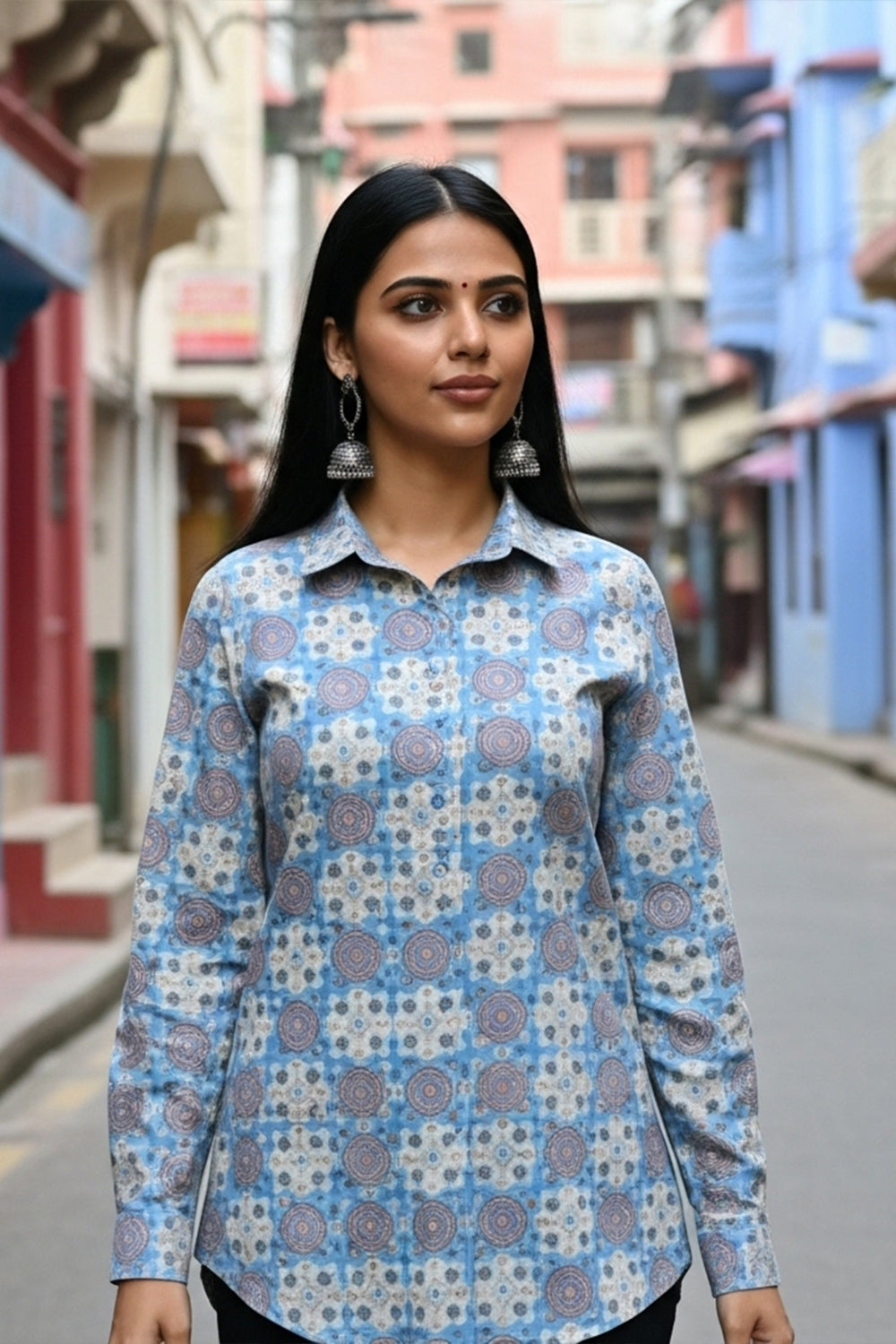 Ferozi Aura Ethnic Shirt