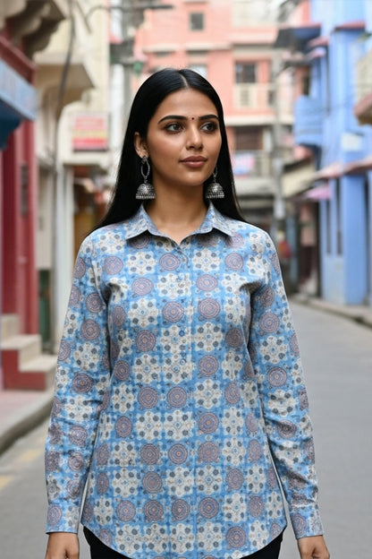 Ferozi Aura Ethnic Shirt