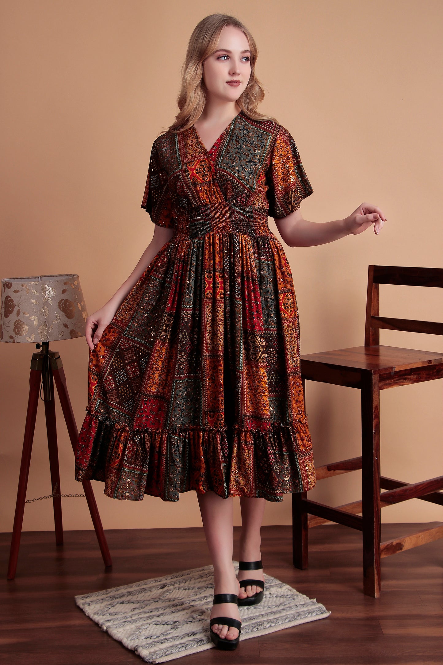 Forest Mantra Dress (DST1CSD1MULTI)