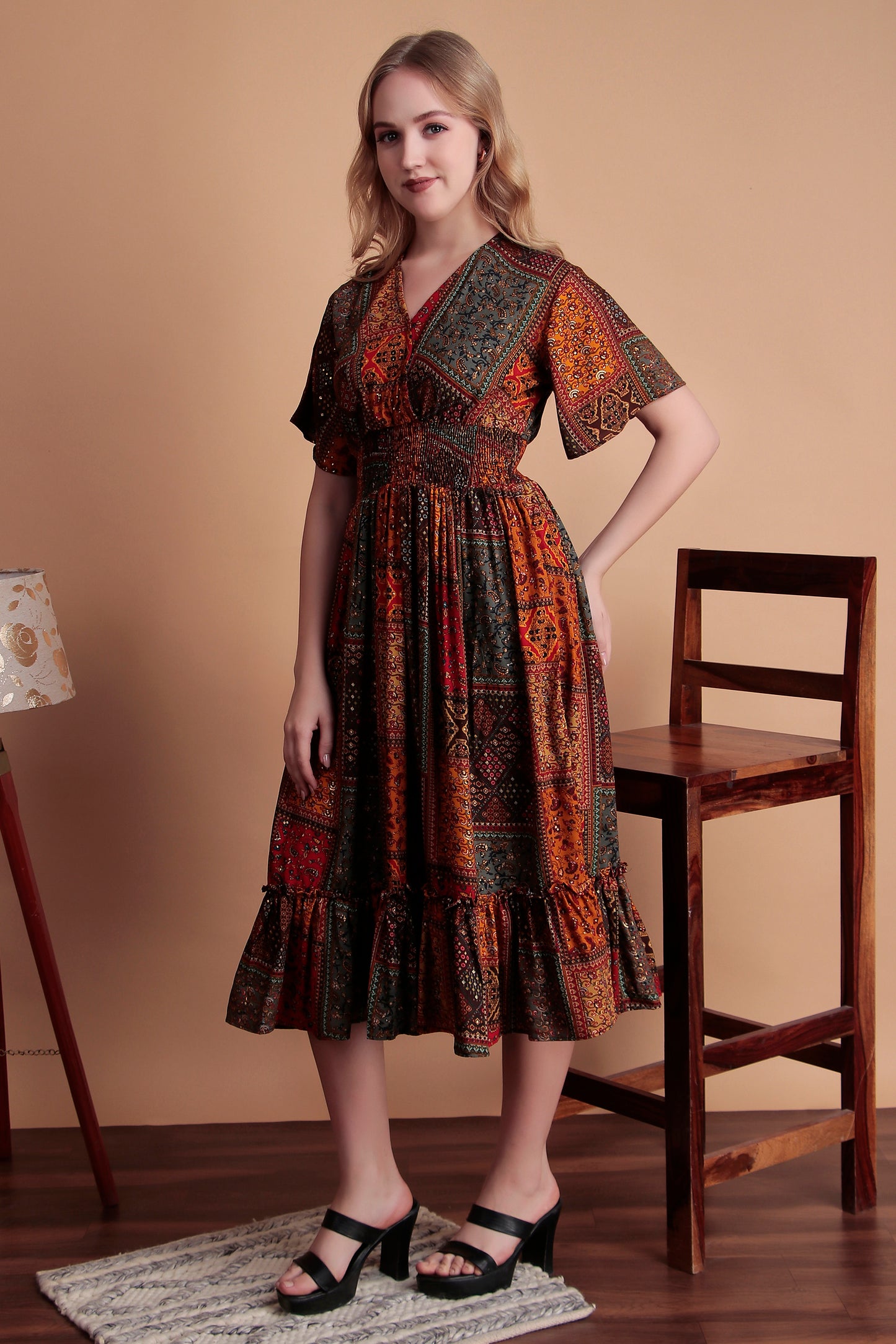 Forest Mantra Dress (DST1CSD1MULTI)