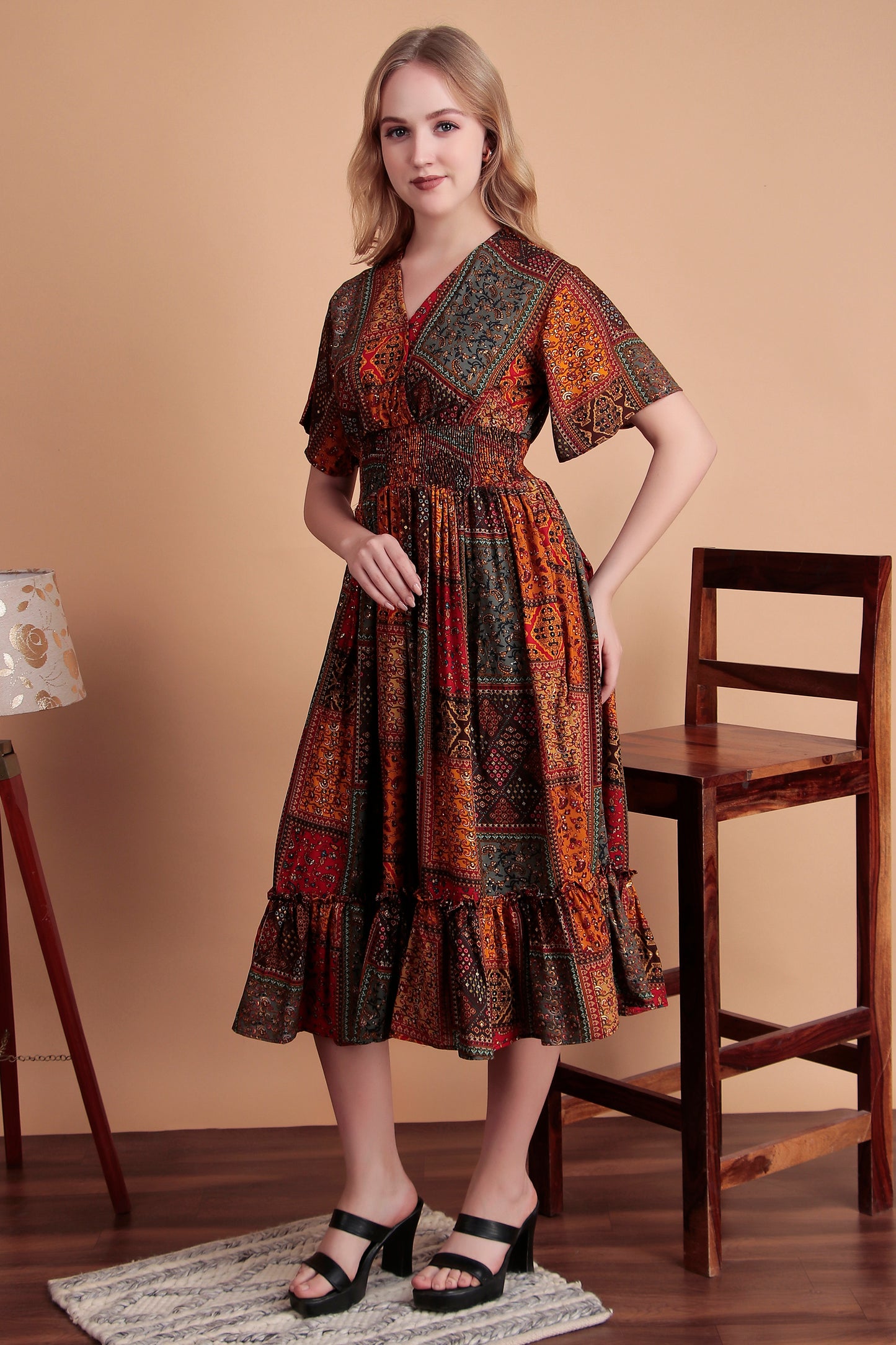 Forest Mantra Dress (DST1CSD1MULTI)