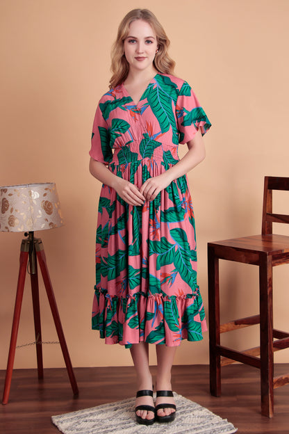 Leaf Luxe Midi (DLS11SD1PEACHNGREEN)