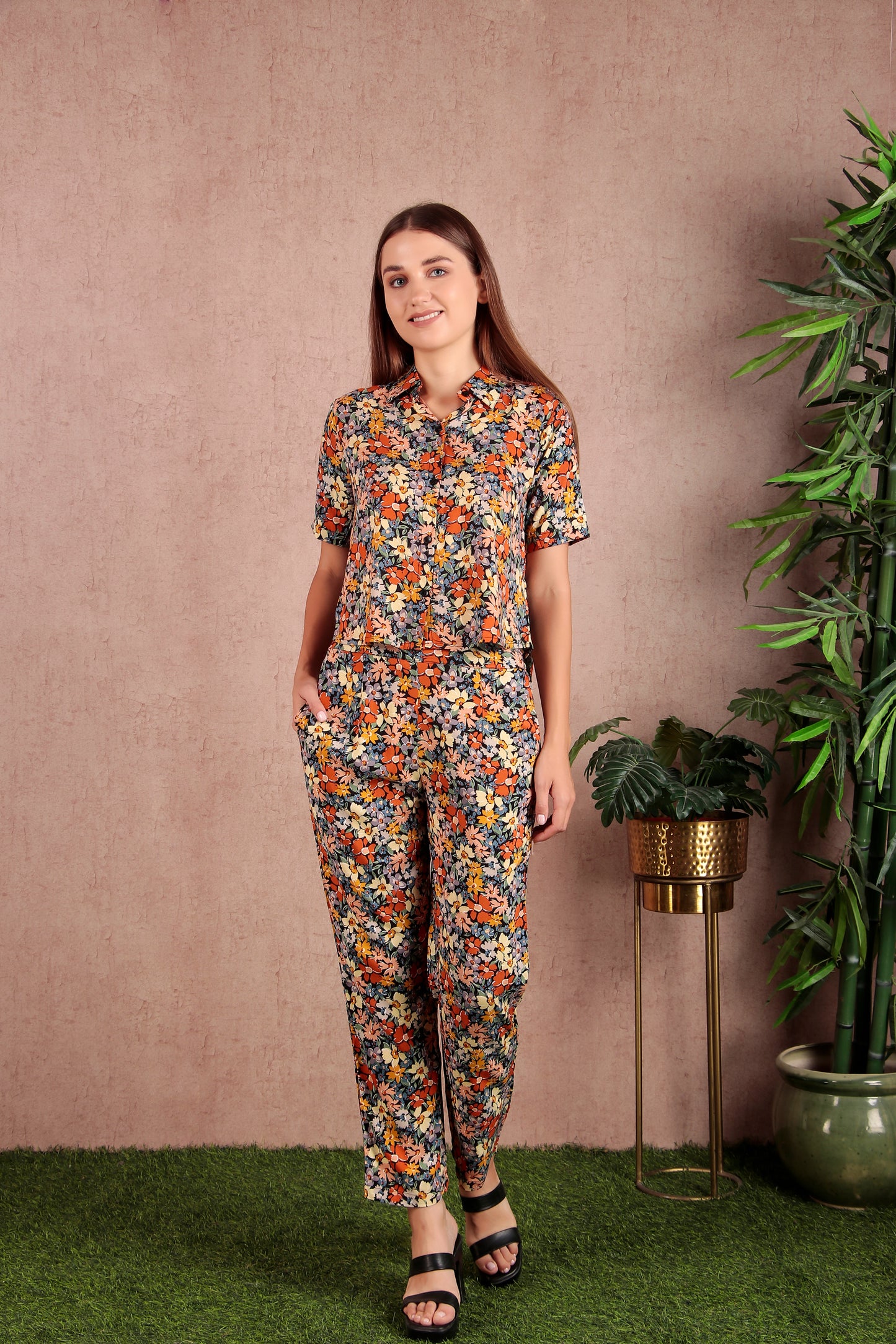 Floral Printed Premium Rayon Ethinic Co-Ord Set (CLS2SD1MULTI)