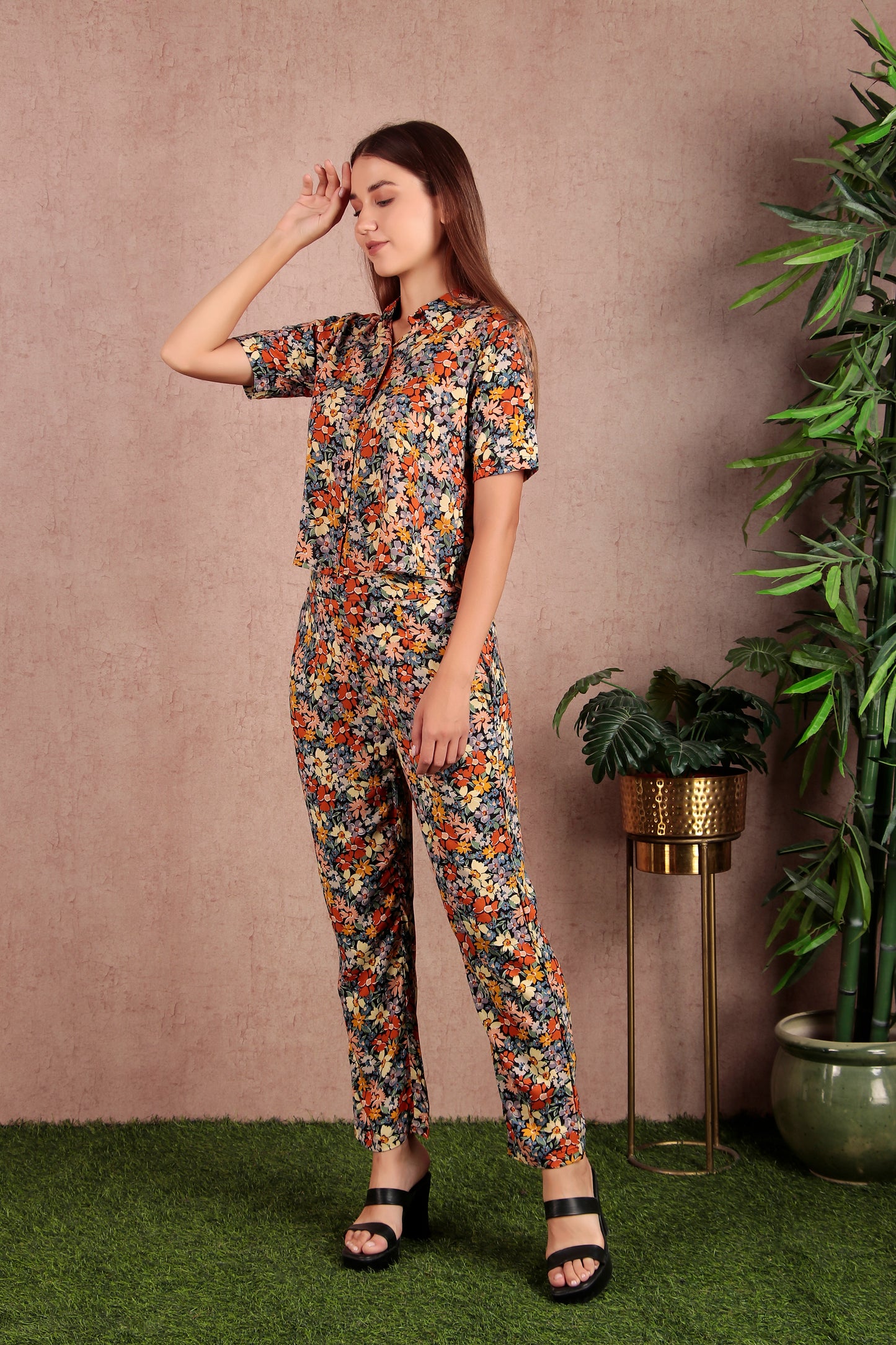 Floral Printed Premium Rayon Ethinic Co-Ord Set (CLS2SD1MULTI)