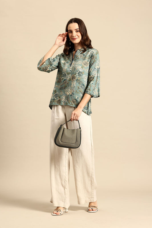 Mint Mogra kurti